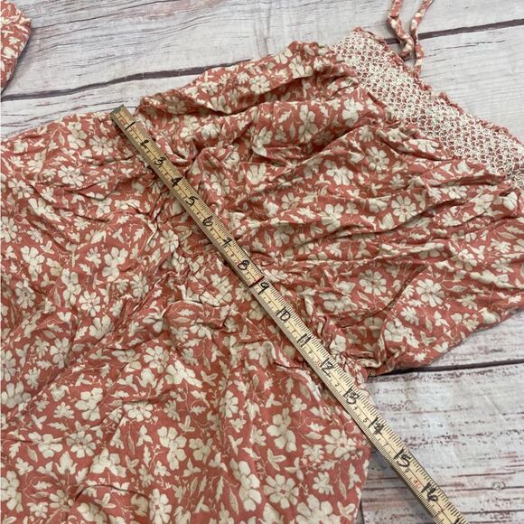 Faherty Renata Jumpsuit Pink White Floral Size Large - Picture 9 of 12
